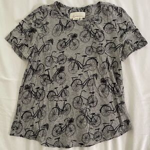 Anthropologie bicycle print top